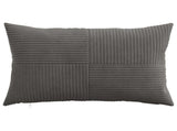 Cushion Cover 6 pcs ALMELO Dark Grey 50 x 75 cm Corduroy 915112