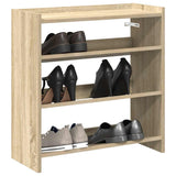 Shoe Rack Sonoma Oak 60x25x62 cm Engineered Wood 859889
