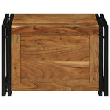 Storage Box Brown and Black 60 x 40 x 41 cm Solid Acacia Wood 4016753