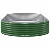 Garden Raised Bed Galvanised Steel 296x140x36 cm Green 319028