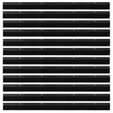 Screw-on Door Brush Seals 12 pcs Black 100 cm Aluminium Alloy 42019591