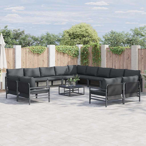 Garden Sofa Set Anthracite Steel 3379038