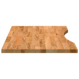Desk Top Light Brown 80x50x2.5 cm Solid Wood Oak Rectangular 4009017