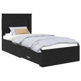 Bed Frame with Drawer with Headboard Manual Engineered Wood 3410351