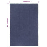 Rug Rectangular Navy Blue 180x250 cm Cotton 345128