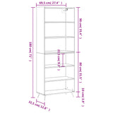 Highboard Grey Sonoma 69.5x32.5x180 cm Engineered Wood 3189547