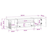 LED TV Cabinet ZWOLLE Smoked Oak Engineered Wood 896470