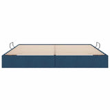 Storage Bed with Mattress with Storage Blue 200 x 200 cm Fabric 3370039