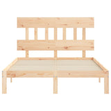 Bed Frame without Mattress Small Double Solid Wood Pine 3193566