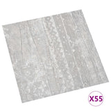 Self-adhesive Flooring Planks 55 pcs PVC 5.11 m Grey 324675