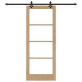 Sliding Door ORKDAL Natural and Black 83 x 211 cm 3332195