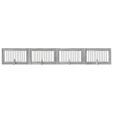 Foldable Dog Gate with Stands 4 pcs Grey Sonoma 401 cm 892118