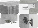 TV Wall Cabinet Set 4 pcs Concrete Grey Engineered Wood 3408910