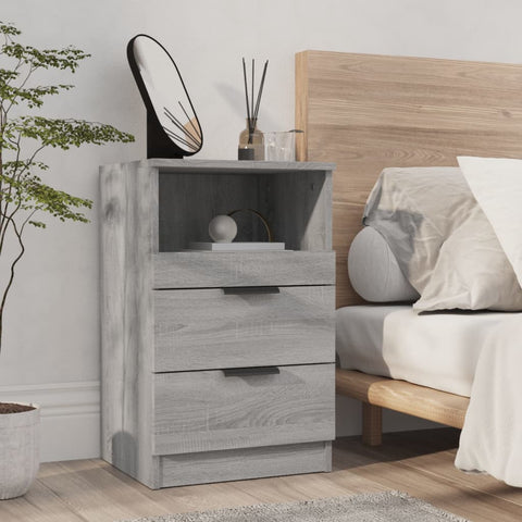 ZNTS Bedside Cabinet Grey Sonoma Engineered Wood 817041