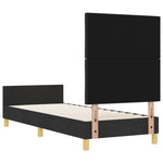 ZNTS Bed Frame Black 80x200 cm Fabric 3344762