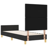 ZNTS Bed Frame Black 80x200 cm Fabric 3344762
