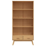 Bookcase 4-Tier OLDEN Brown Solid Wood Pine 358612