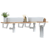 Basin Shelf Wall Mounted Steel and Solid Wood Acacia 3302682