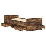Bed Frame without Mattress Smoked Oak 100x200 cm 3203800