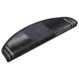 Stair Mats Self-adhesive 10 pcs 65x21x4 cm Black and Grey 149835