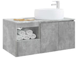 Bathroom Furniture Set 2 pcs Concrete Grey Engineered Wood 3404097