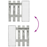Wall-Mounted Coat Rack Concrete Grey 100 x 10 x 100 cm 874510