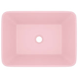 Luxury Wash Basin Matt Pink 41x30x12 cm Ceramic 147043