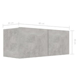 4 Piece TV Cabinet Set Concrete Grey Engineered Wood 3079155