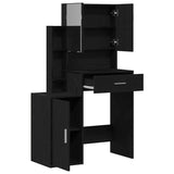 Dressing Table Black Oak 80 x 35 x 132 cm Engineered Wood 868882
