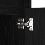 LED Bedside Cabinet Black oak 38 x 34 x 61 cm Engineered wood 874147