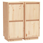 Sideboards 2 pcs 31.5x34x75 cm Solid Wood Pine 813381