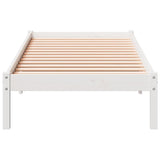 Extra Long Bed Frame without Mattress White 100x210 cm Solid Wood Pine 852405