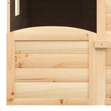 Playhouse with Lockable Door and Flower Pots Solid Wood Fir 93686