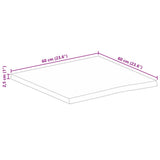 Table Top Live Edge 60x60x2.5 cm Solid Wood Mango 370450