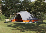 Tipi Tent with Roof Grey and Orange 466 x 310 x 240 cm Taffeta 42000959