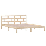 Bed Frame without Mattress Double Solid Wood 3101193