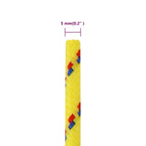 Boat Rope Yellow 5 mm 500 m Polypropylene 152601