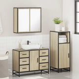 3 Piece Bathroom Furniture Set Sonoma Oak Engineered Wood 3300961
