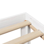 ZNTS Bookcase Bed without Mattress White 120x200cm Solid Wood Pine 3322665