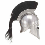 Greek Warrior Helmet Antique Replica LARP Silver Steel 286229