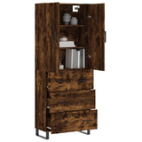 Highboard Smoked Oak 69.5x34x180 cm Engineered Wood 3195872