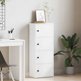Bookcase White 40x24x102 cm Engineered Wood 860373