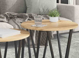 Side Table Set 2 pcs Artisan Oak and Black 869725