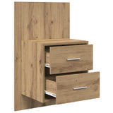 Wall-mounted Bedside Cabinet with Drawer 2 pcs Artisan Oak 880487