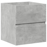 ZNTS 2 Piece Bathroom Furniture Set Concrete Grey Engineered Wood 3324907