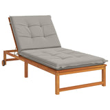 Sunlounger Cushion GEMERT 100% Polyester Grey 190 x 80 x 9 cm 947446