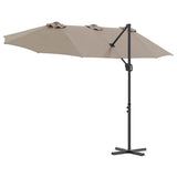 Umbrella Taupe 372 x 198 x 243 cm Polyester and Aluminium 42003378