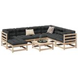 8 Piece Garden Sofa Set Solid Wood Pine 3299552