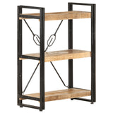 3-Tier Bookcase 60x30x80 cm Solid Mango Wood 320618