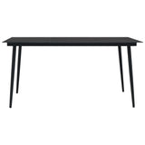 ZNTS 5 Piece Outdoor Dining Set PVC Rattan Black 3060215
